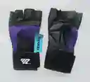 Guantes Para Pesas Gimnasio Gym Deporte Con Muñequera Morado