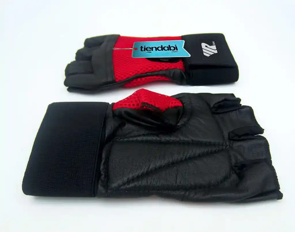 Guantes Para Pesas Gimnasio Gym Deporte Con Muñequera Rojo