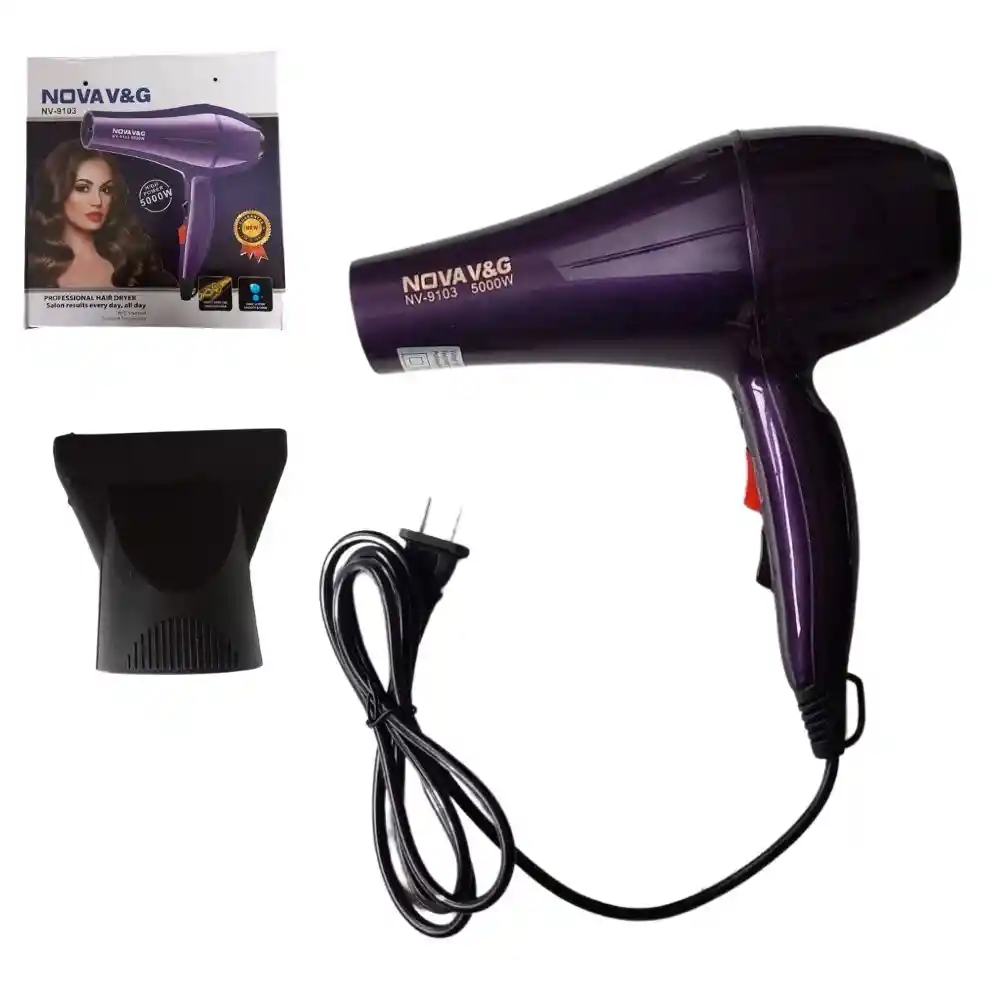 Nova Secador De Pelo Cabello Profesional Caliente Frio 5000W V&G Nv-9103 (5750)