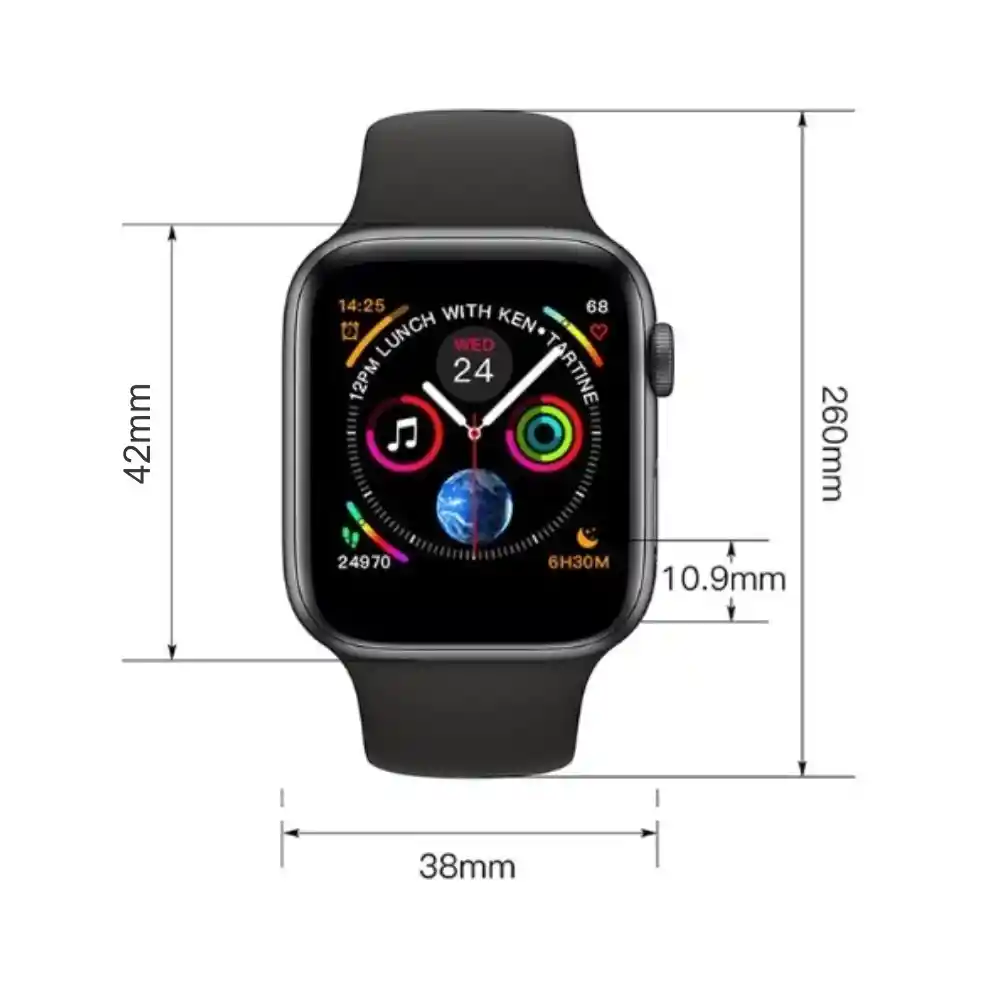 Reloj Inteligente Smart Watch T500 Series 6 44mm Bluetooth - Negro