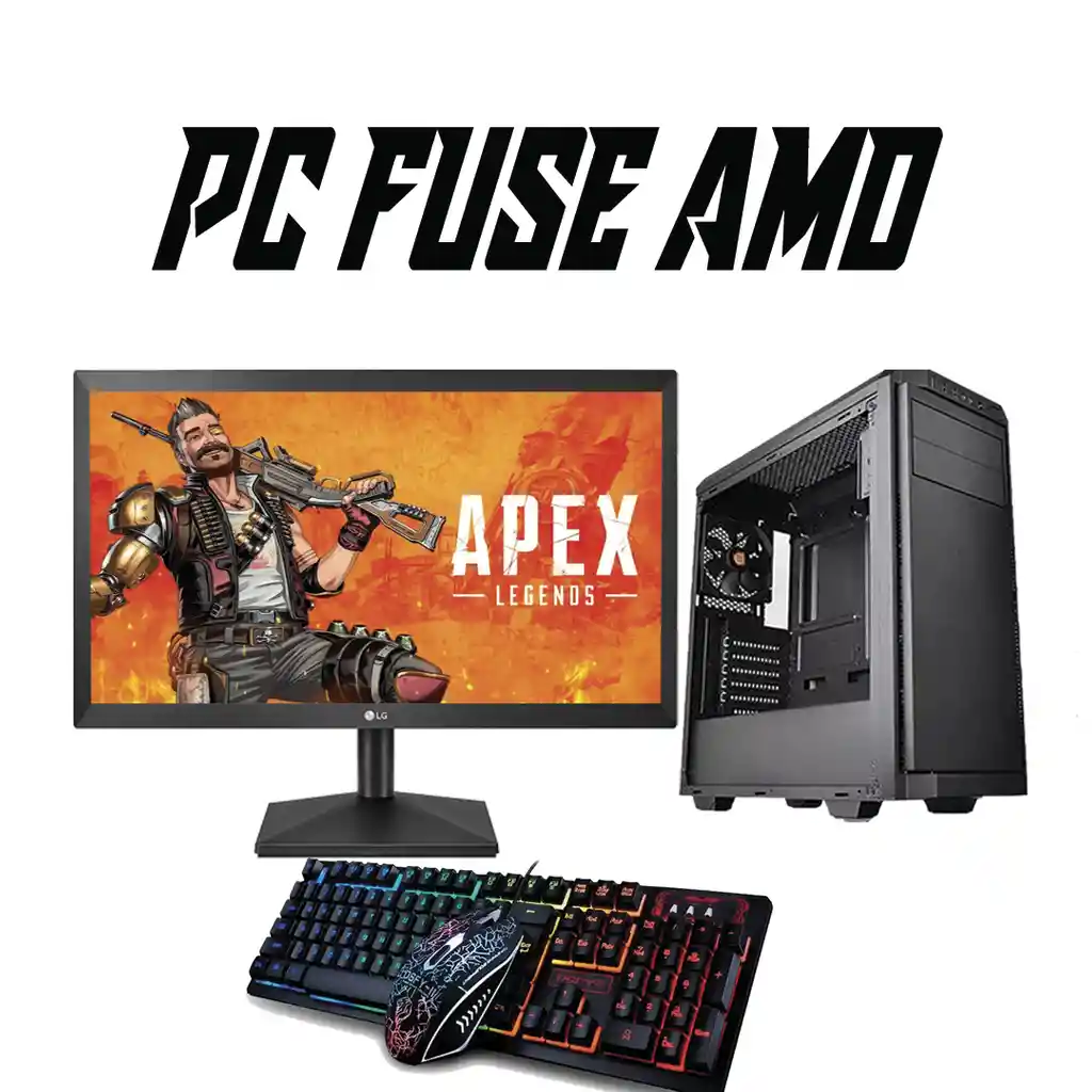 Amd Pc Gamerryzen 5 Disc Ssd 240 + Ram 16Gb Monitor 20