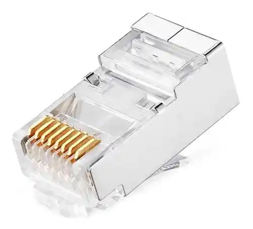 Conector De Red Rj45 Bolsa X100 + Tester De Red Probador