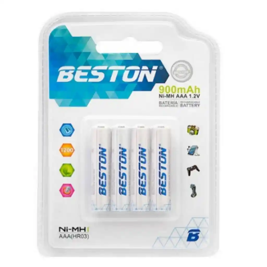 Pilas Aaa Recargables Beston X4 900mah