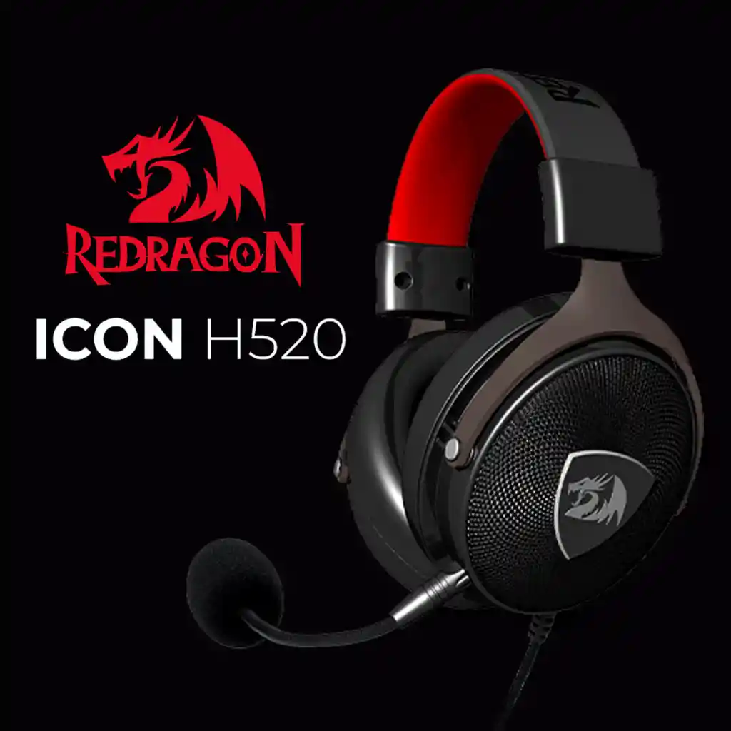 Redragon Diadema Gamer 7.1 Con Microfono / Usb,Icon H520 Negro