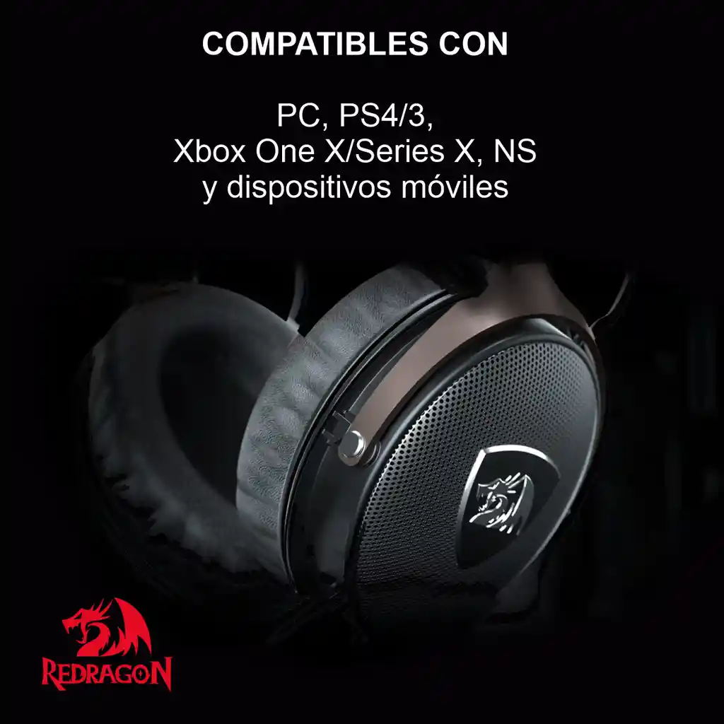 Redragon Diadema Gamer 7.1 Con Microfono / Usb,Icon H520 Negro