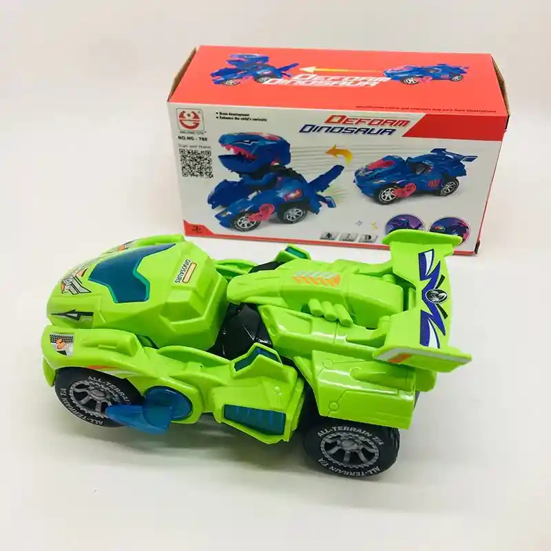 Dino Carro Transformers Luces Y Sonido, Verde