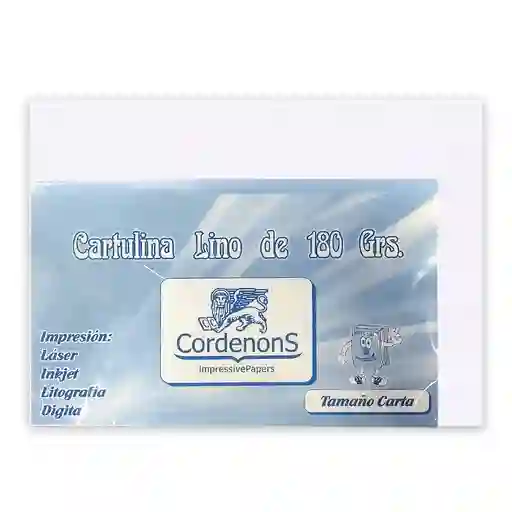 Paquete Cartulina Lino Carta Blanco X50 De 180grs Impresion Rayas