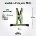 Chaleco Arnés Cinta Reflectiva Para Moto O Bicicleta Amarillo