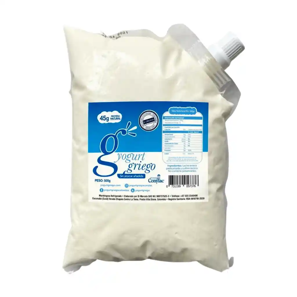 Yogurt Griego Natural 500g.