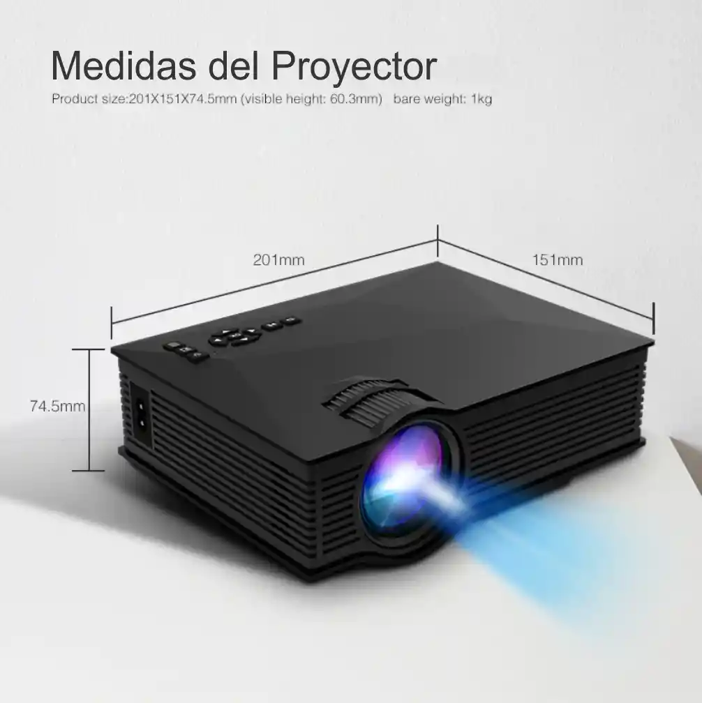 Mini Proyector Led Video Beam 1800 Lumens Wifi Unic Uc68