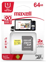 Maxell Memoria Microsd64Gb Sdxc Uhs-1 Con Adaptador Sd