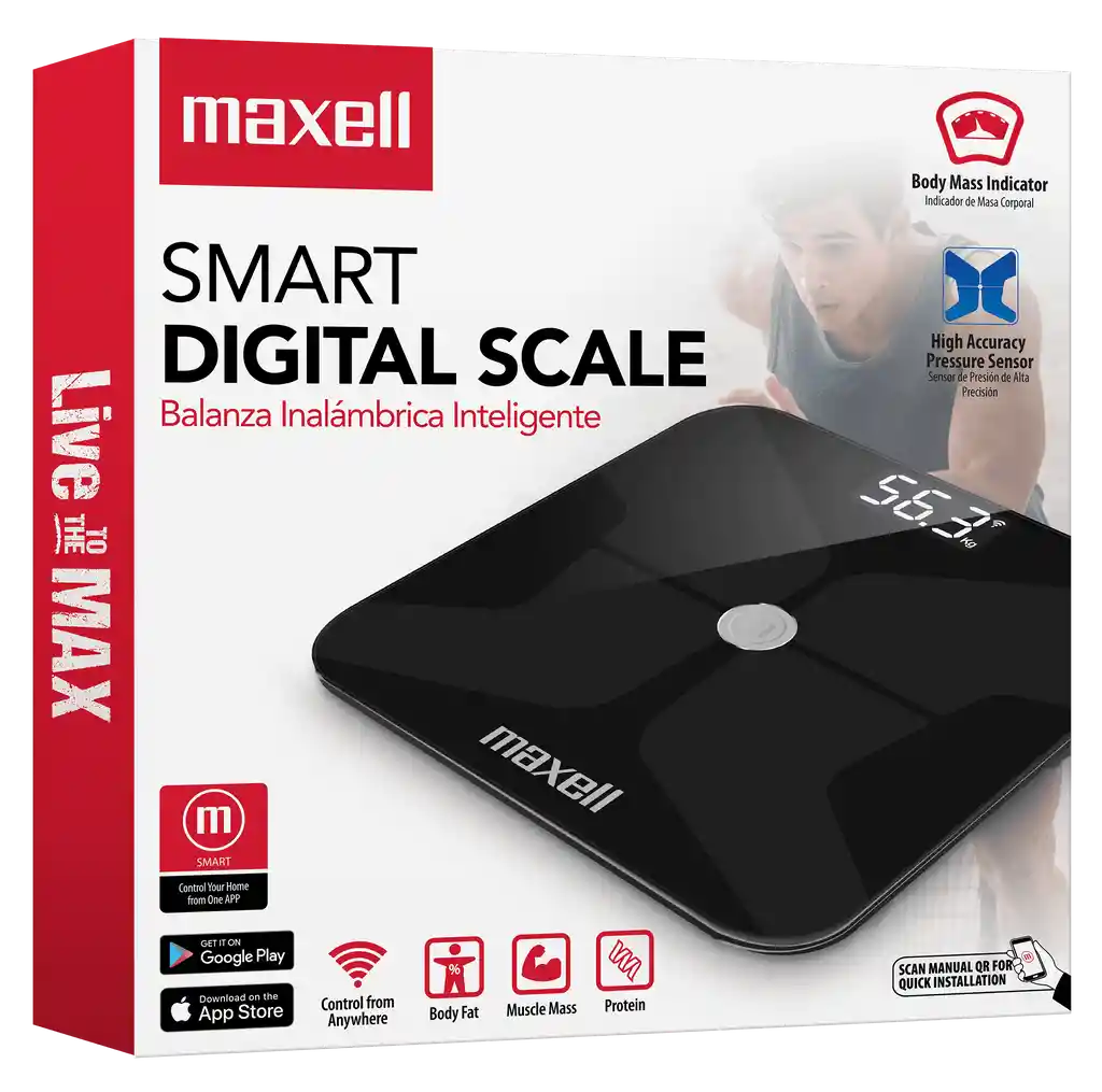 Balanza Inteligente Digital Maxell Con Bluetooth Dfs-1 Bt W/bmi