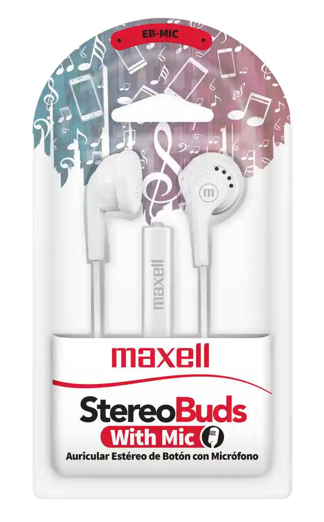 Maxell Audifonos Con Microfonoeb-95 Blanco