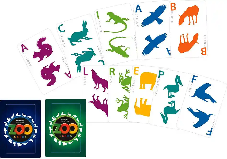 Juego De Mesa Naipes Zoo Cartas 10 Juegos Niños Familia