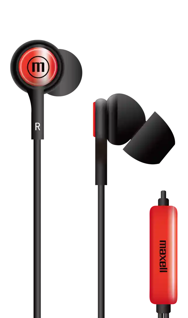 Maxell Audifonos Con Microfonoin-tips Rojo