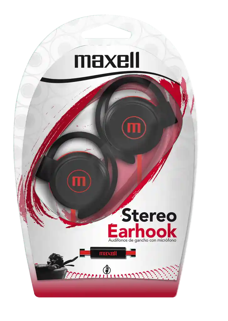 Maxell Audifonos Con Microfonoearclip Red