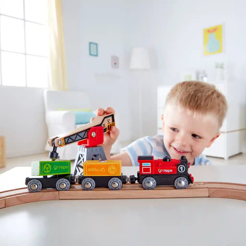 Pista De Carros Trenes En Madera Juguete Niños Niñas