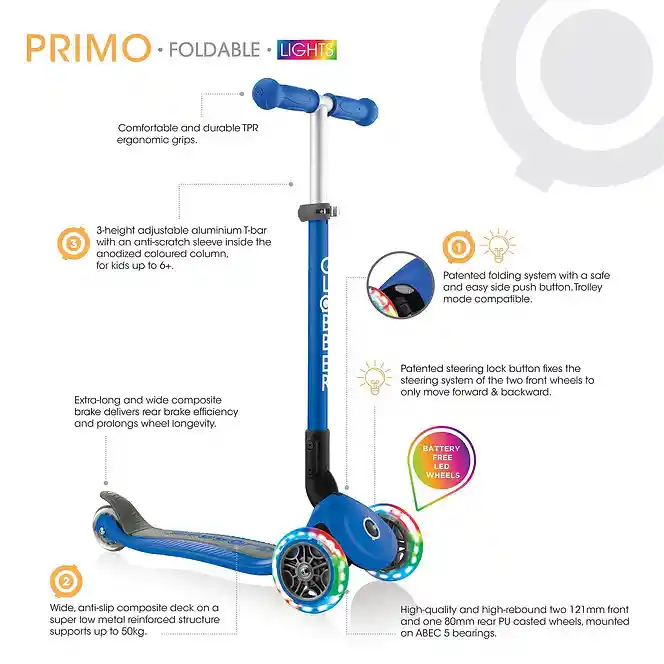 Globber Patineta Ninos Nina Scooter Monopatinprimo Portable Ajustable