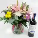 Flores Jarronsurtidas Botella Vino