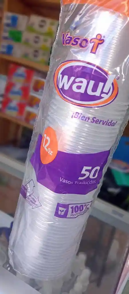 Vasos Plásticos 12 Onzas Por 50 Unidades