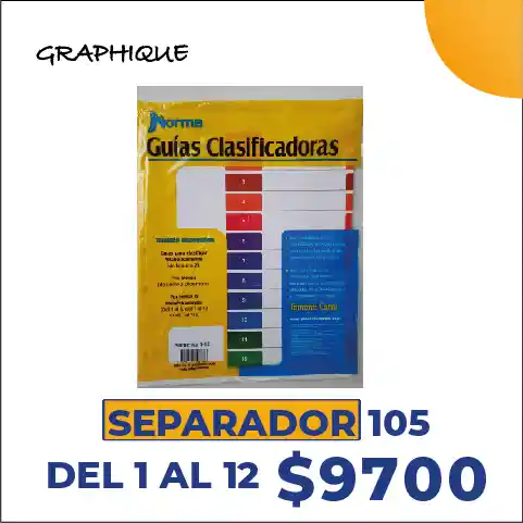 Separador 105 Del 1 Al 12