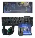 Combo Para Pc Usb 4 En 1 Teclado, Mouse, Diadema Y Mouse Pad