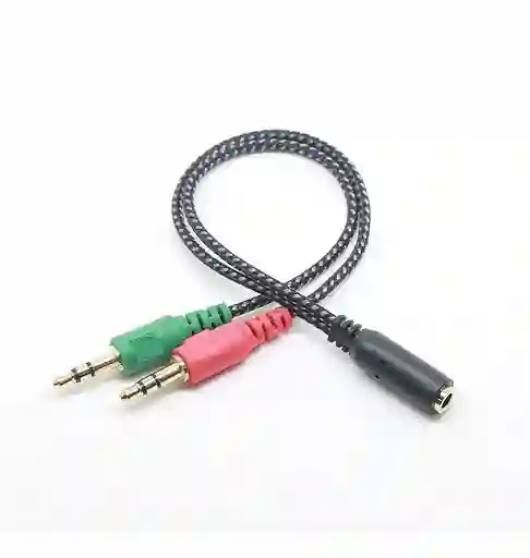 Cable Divisor De Audio Y Micrófono 1 Hembra A 2 Macho 3.5mm