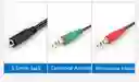Cable Divisor De Audio Y Micrófono 1 Hembra A 2 Macho 3.5mm
