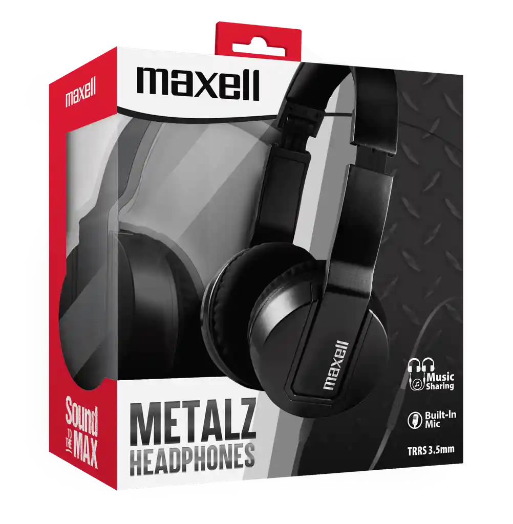 Maxell Audifonos Diadema Headphonesolid2 Metalz Black