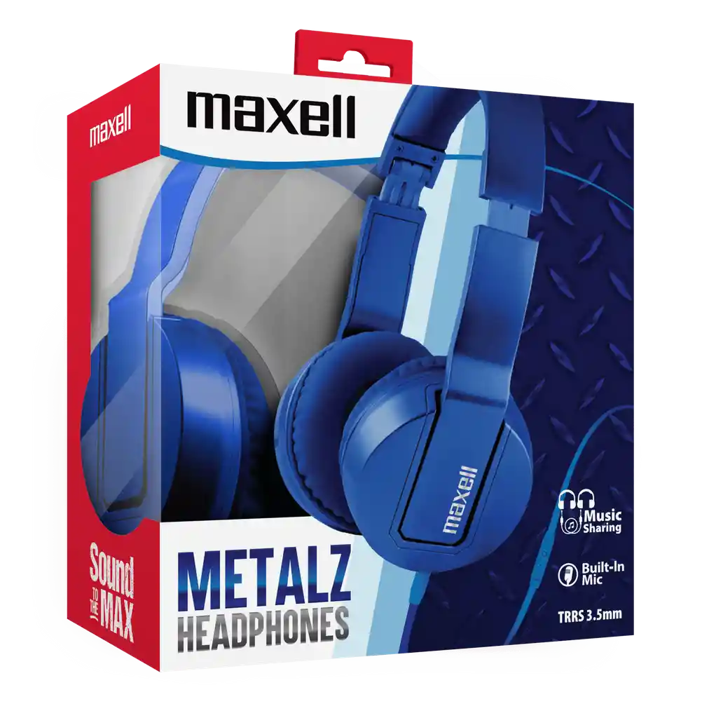 Maxell Audifonos Diadema Headphonesolid2 Metalz Zafiro