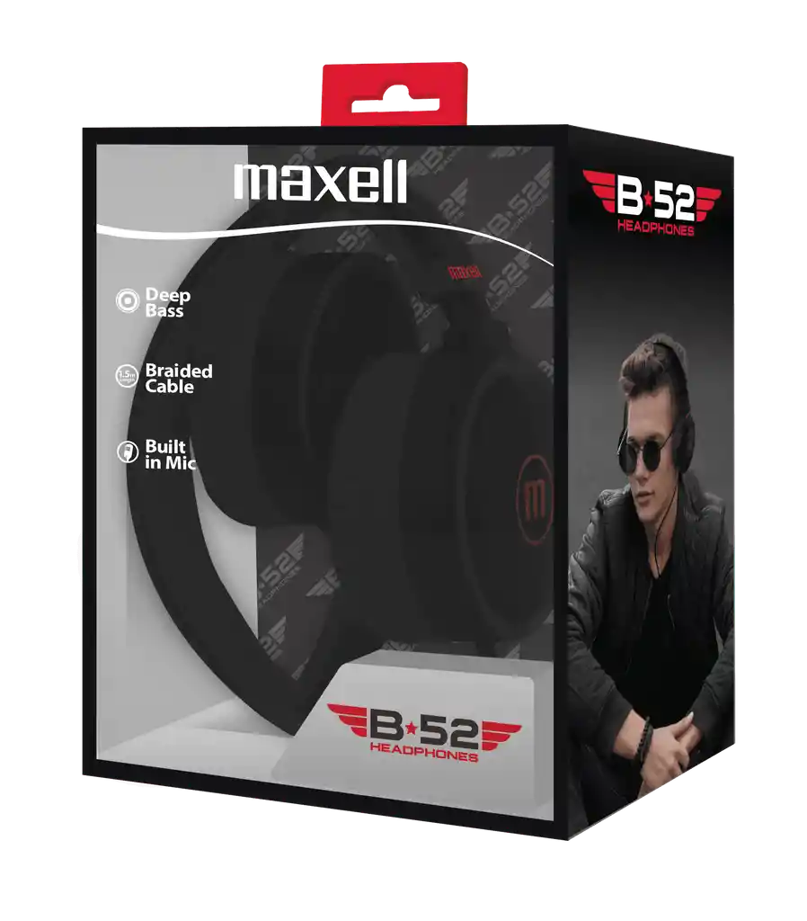 Maxell Audifonos Diadema Headphoneb-52 Black
