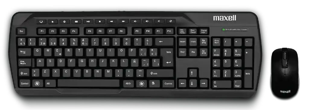 Maxell Teclado + Mouse Inalambrico Combowkbc-200