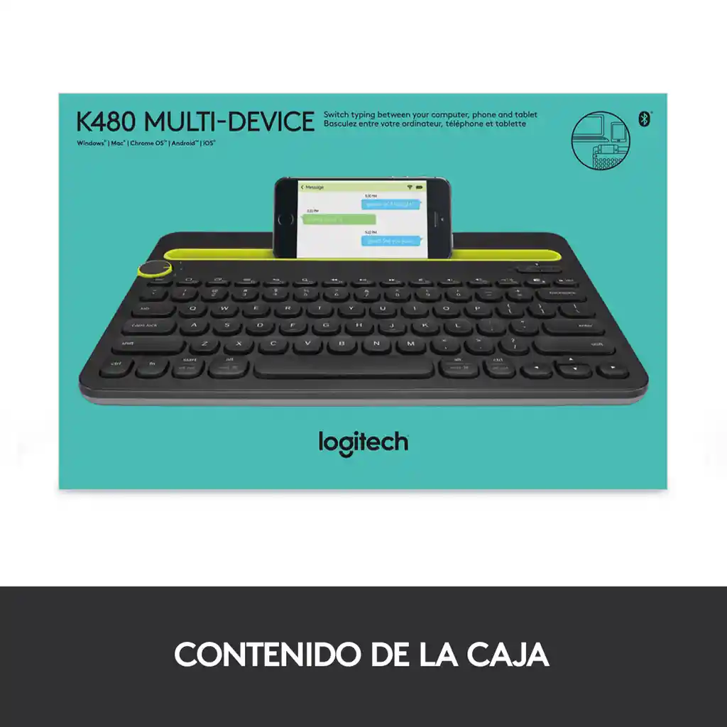 Logitech Teclado Bluetooth Multidispositivo Confortablek480