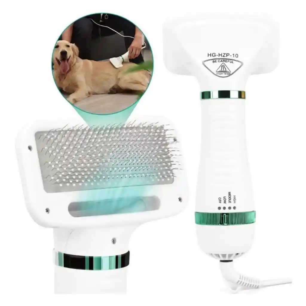 Cepillo Secador Plus Solutions 2 En 1 Para Mascotas