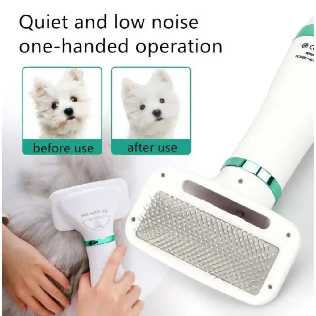 Cepillo Secador Plus Solutions 2 En 1 Para Mascotas