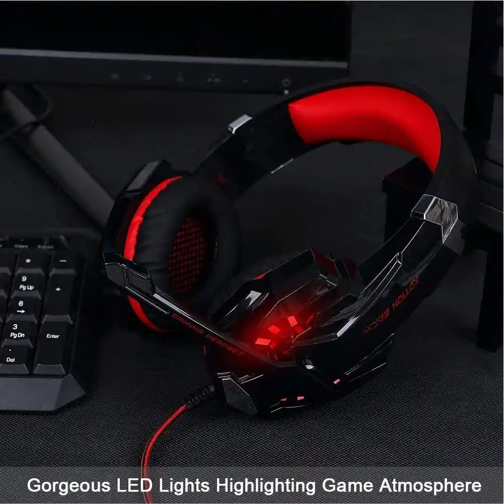 Audífonos Gamer Kotion Each G9000 Black Y Red