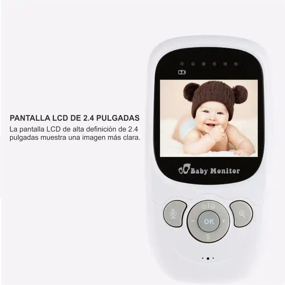 Babycam Monitor De Bebé Inalámbrico Visión Nocturna 2x Zoom