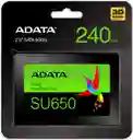 Adata Disco Solido Ssd Internoultimate Su650 240 Gb Negro