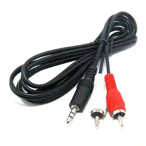 Cable Auxiliar De Audio Estéreo 2x1 Rca A Jack 3.5 De 1.5 Mt