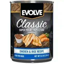 Evolve Lata Perro Sabor Pollo Por 374gr