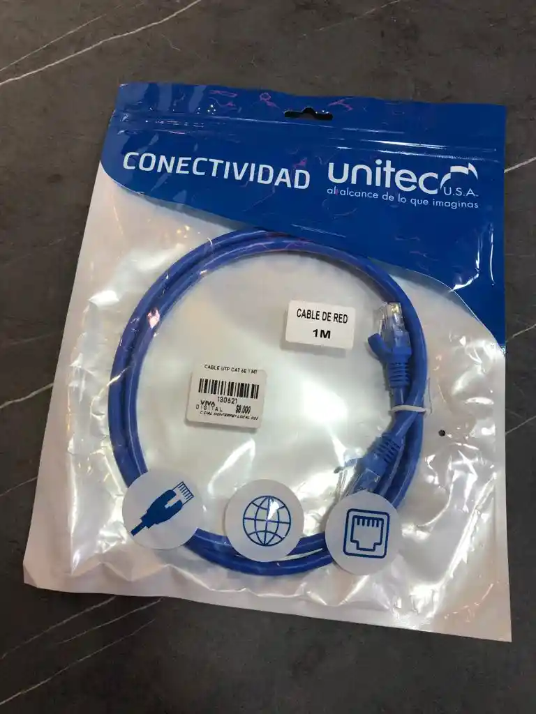 Cable De Red 1mt Unitec