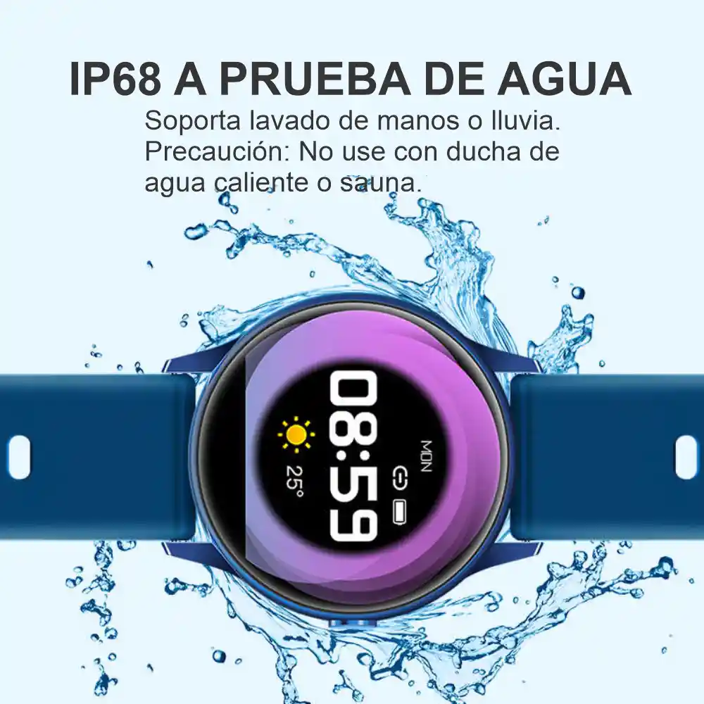 Reloj Inteligente Para Dama Pantalla Curva Táctil Sport C009