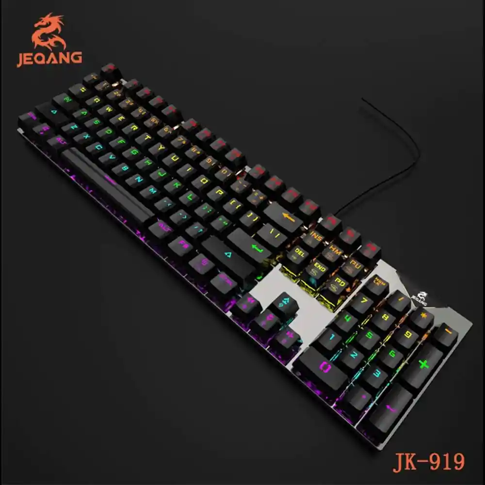 Rgb Teclado Mecanico Pro Gamerespanol Luz Led Jeqang Jk-919