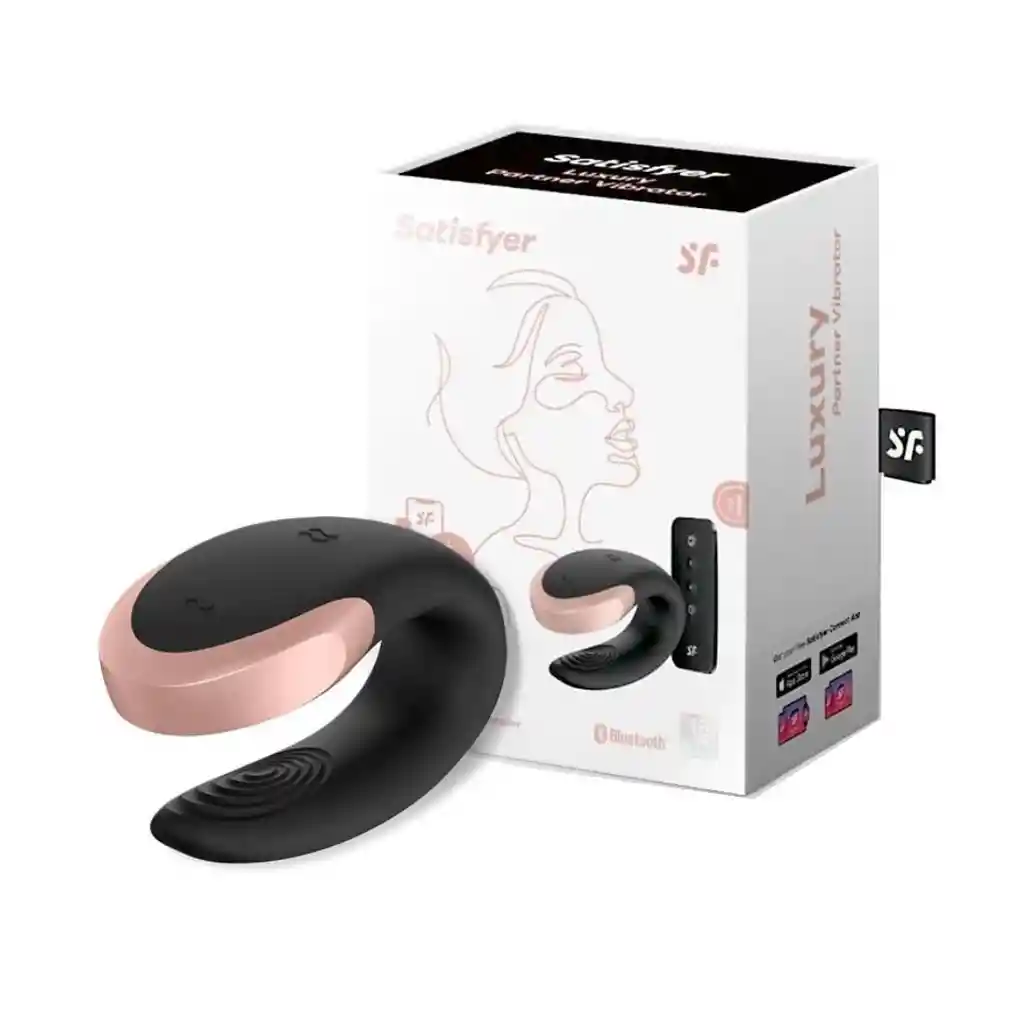 Satisfyer Double Love Luxury Partnerapp Interactivo Black