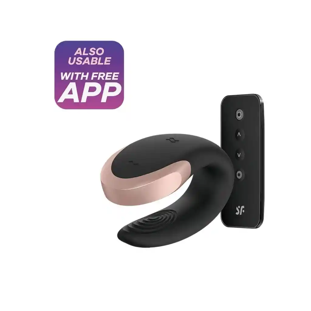 Satisfyer Double Love Luxury Partnerapp Interactivo Black