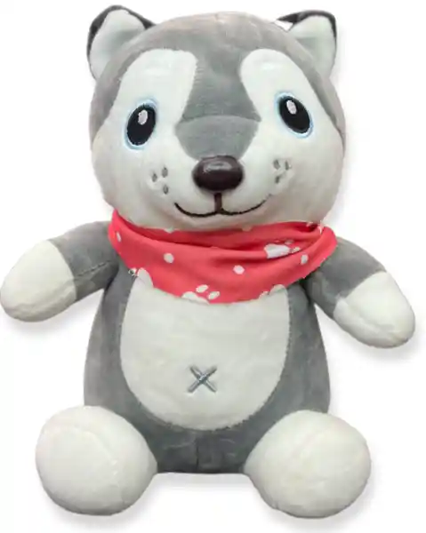 Peluche Siberiano Sentado Con Pañoleta 40cm