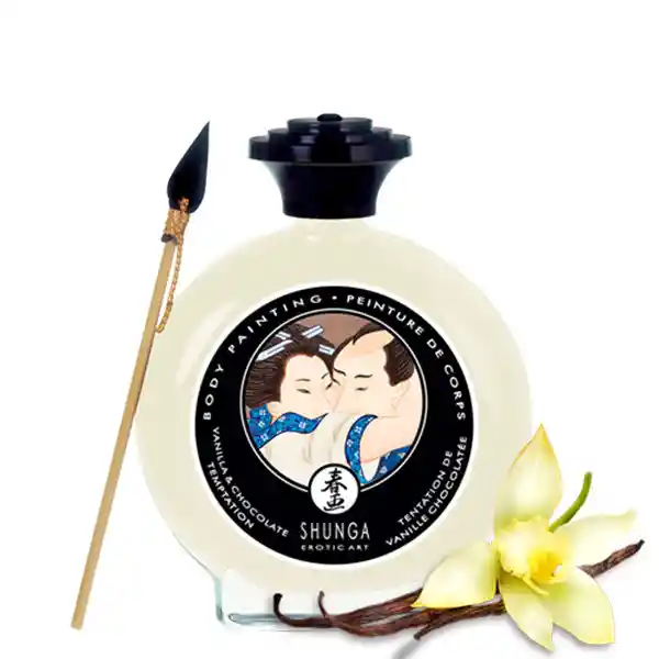 Shunga Pintura Corporal Comestible Tentaciòn De Vainilla Y Chocolate 100 Ml