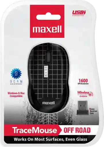 Maxell Mouse Inalambrico Trace Bluemowl-250 1600 Dpi