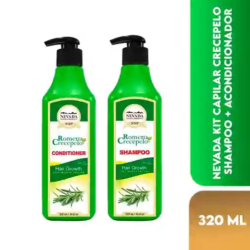 Nevada Kit Capilar Crecepelo Shampoo + Acondicionador 320 Ml