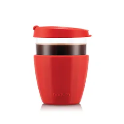 Vaso Térmico De Café Bodum Joycup Glass Rojo (400 Ml)